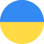 flaga Ukrainy w kółku