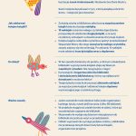 Plakat przedstawia informacje o książkach dla dzieci, tytuły wyróżnione są niebieską czcionką, a obok znajdują się kolorowe ilustracje ptaków w pastelowych barwach. Tło jest jasne, a tekst wyjaśnia zasady wypożyczania i odbioru książek z